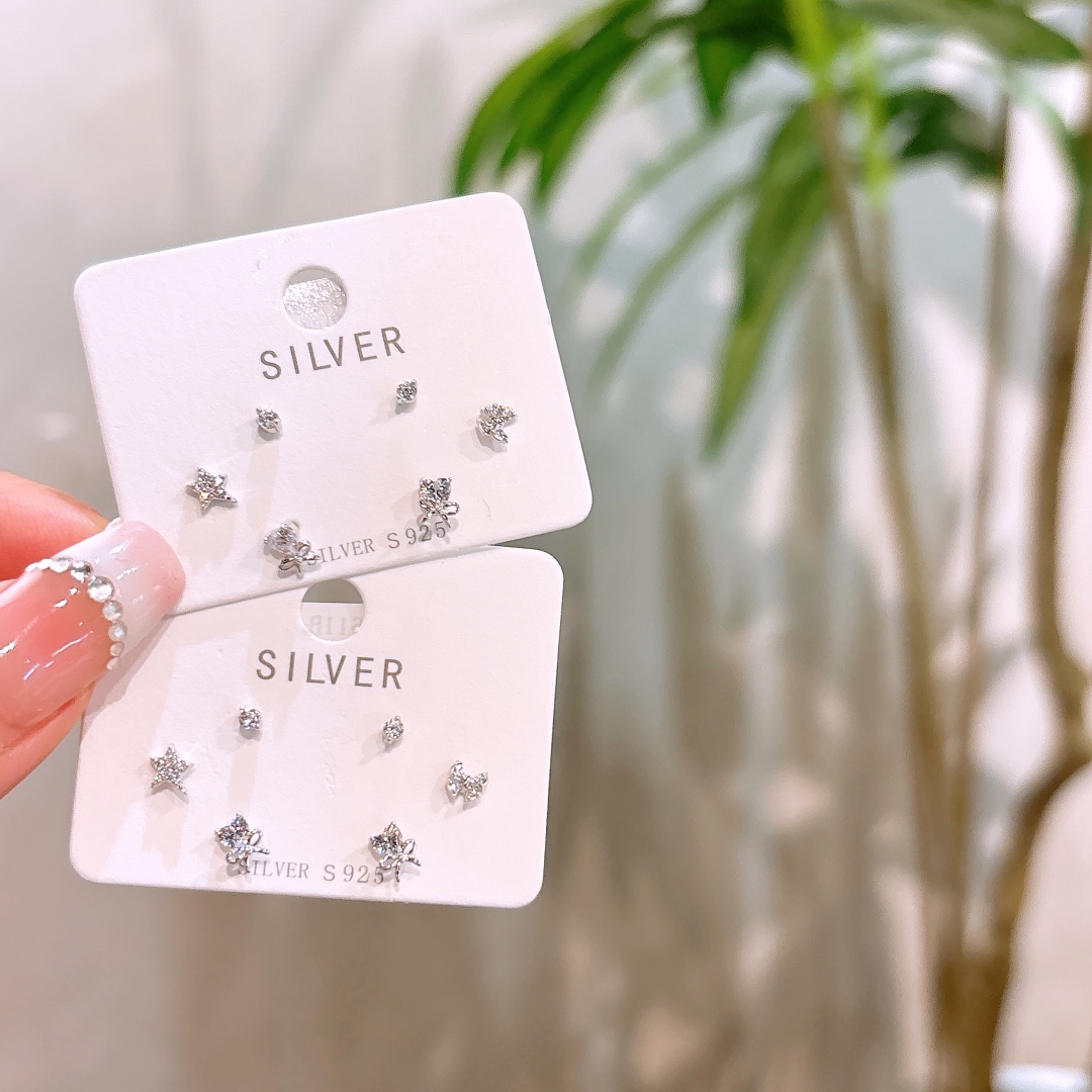 Hypoallergenic Silver Earrings Minimalist Wedding Silver