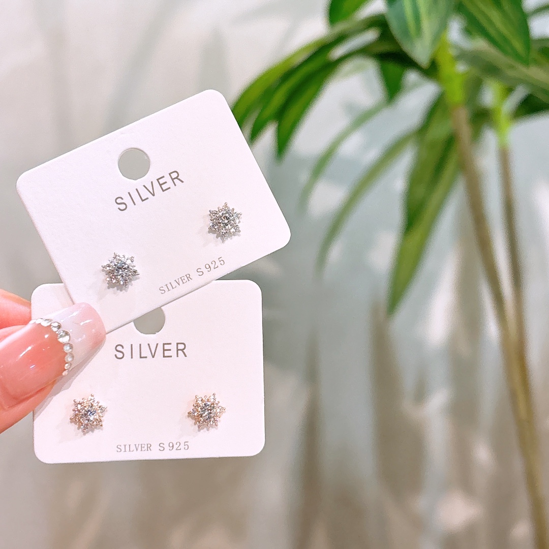 S925 Sterlingsilber Ohrringe Ultra minimalistisch Hochzeit Silber