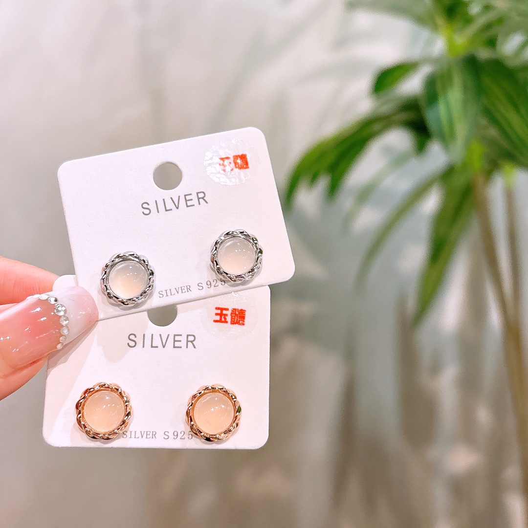 Nickelfreies Silber Ohrringe Intellektuell Alltag Silber