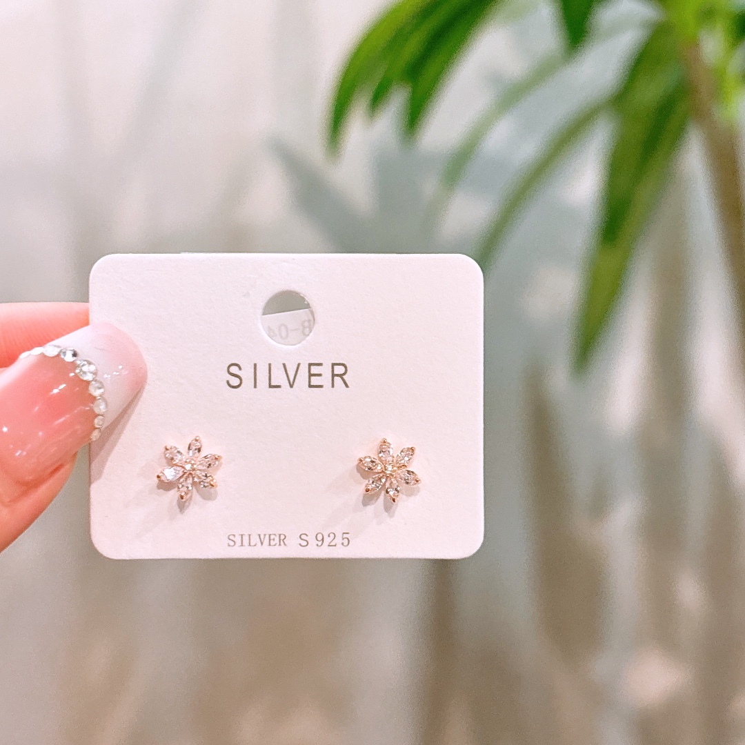 Low Allergy Silver Earrings Ins Style Mother's Birthday Silver