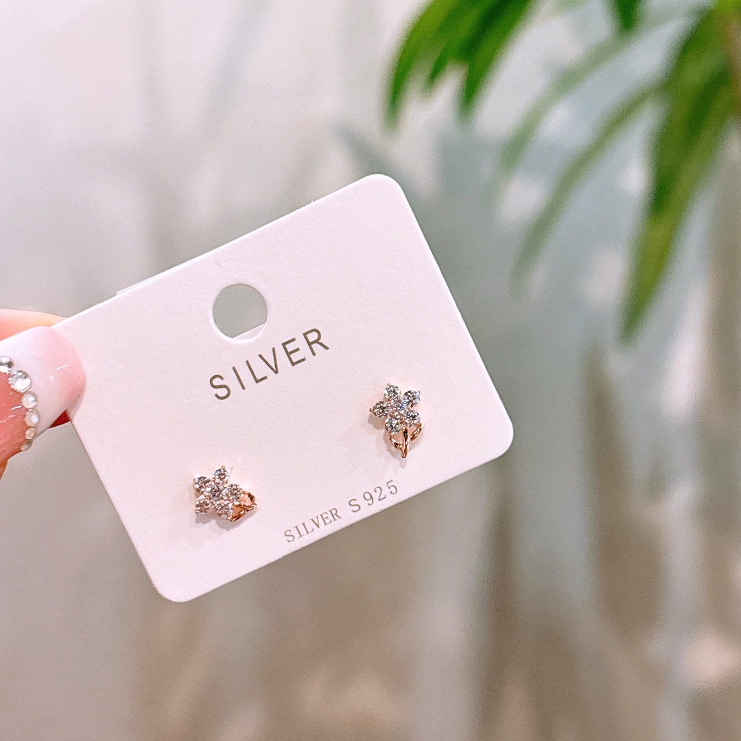 インスタ風ファインシルバーイヤリングシルバー バレンタインデー