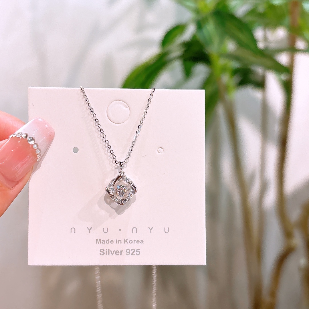 Nickel Free Silver Necklace Cute Banquet Silver