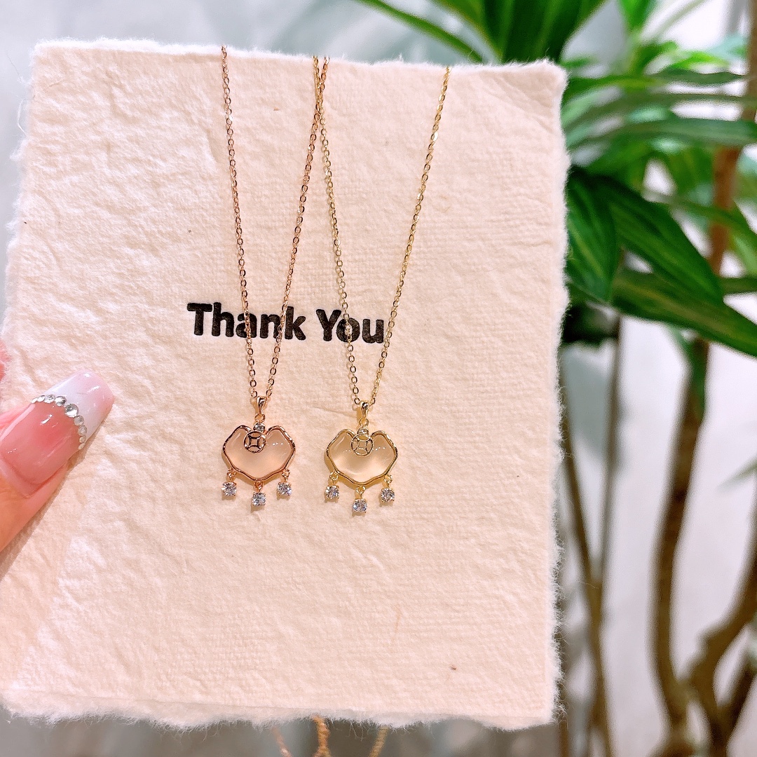 High Polish Silver Necklace Korean Style Christmas Gold