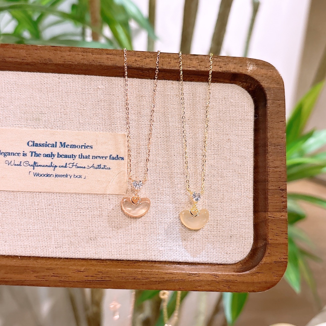 High Polish Silver Necklace Dainty Valentine's Day Silver