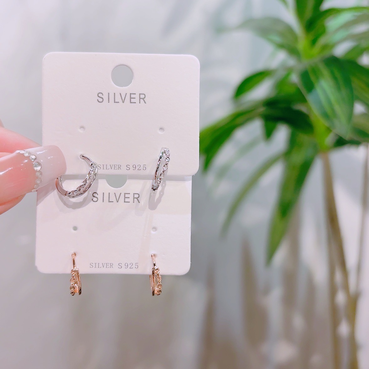 Nickel Free Silver Ear Cuffs Sweet Christmas Gold