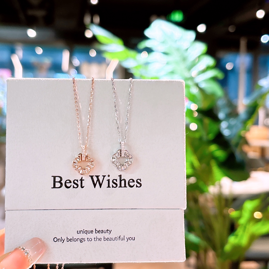 925 Silver Necklace Premium Mother's Day Gold