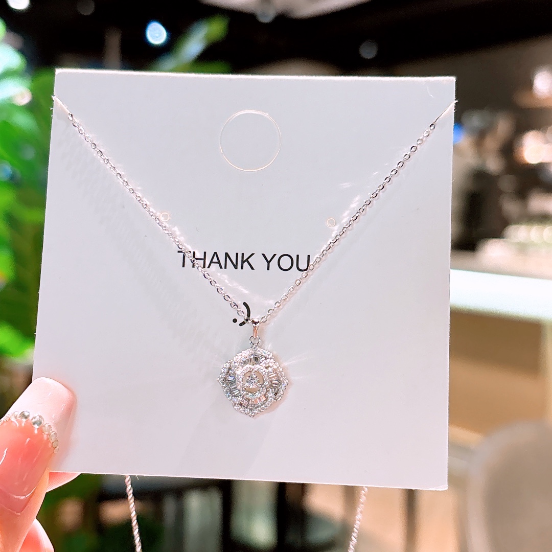 ミニマリスト純銀ネックレスシルバー 日常使い