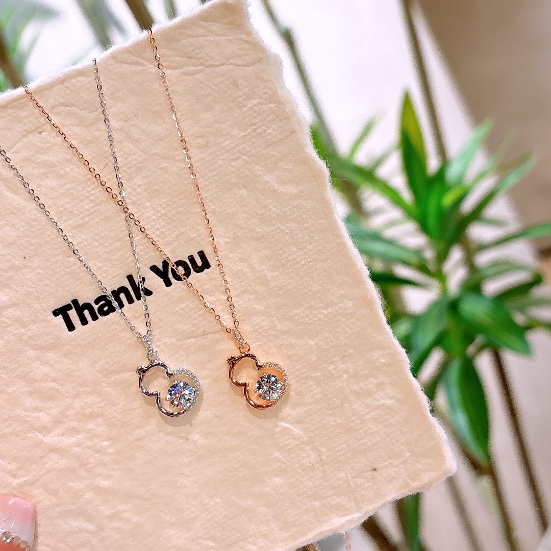 925 Silver Necklace Light Luxury Anniversary Gold