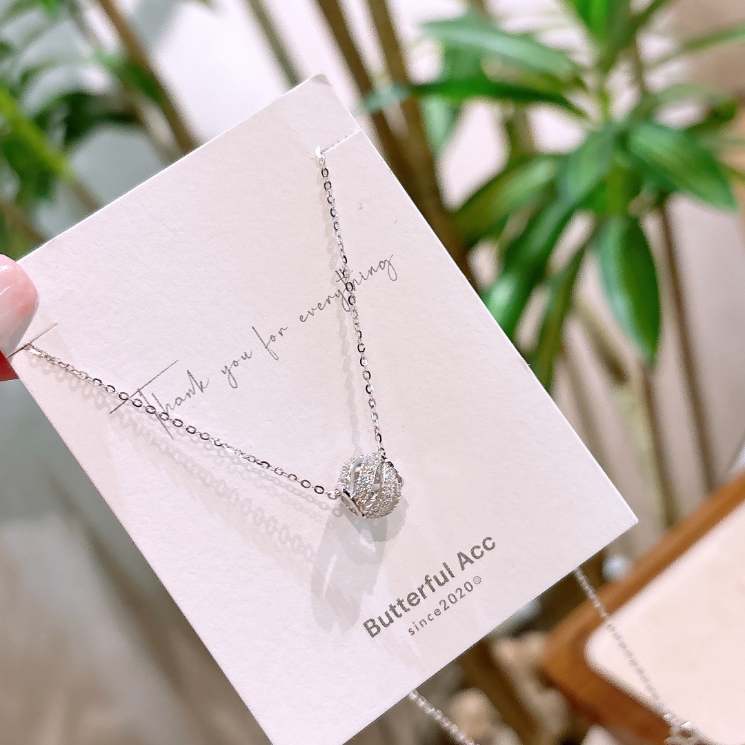 High Polish Silver Necklace Romantic Annual Party Silver