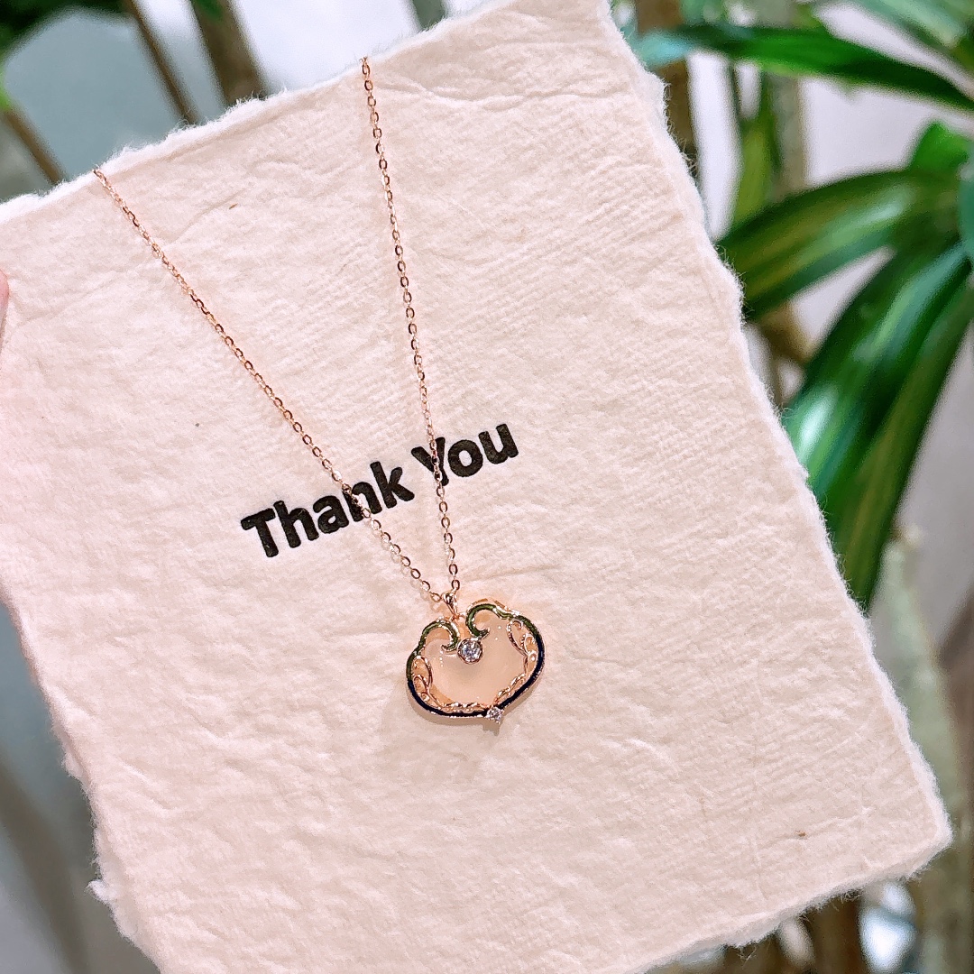 S925 Sterling Silver Necklace Artistic Confession Gold