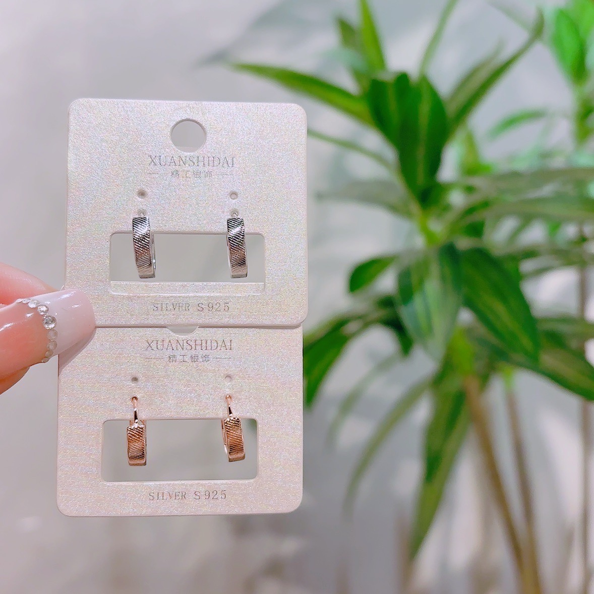 Low Allergy Silver Ear Cuffs Ethereal Spring Festival Silver