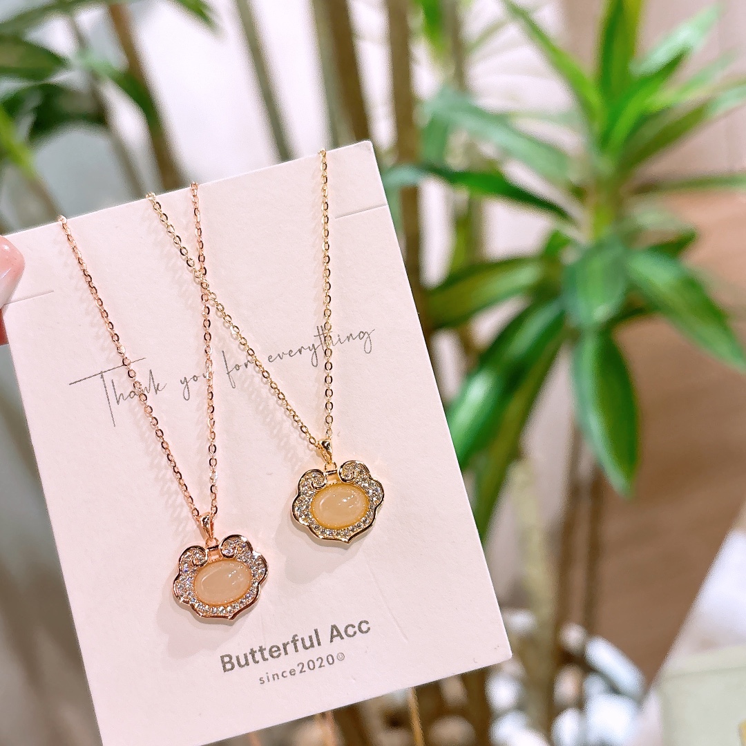 Nickel Free Silver Hetian Jade Necklace Pure Confession Silver