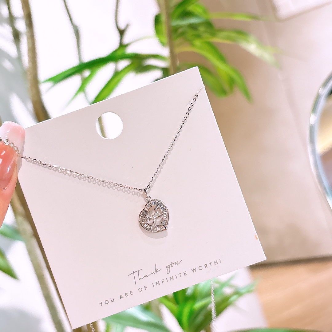 925 Silver Necklace Korean Style Anniversary Gold