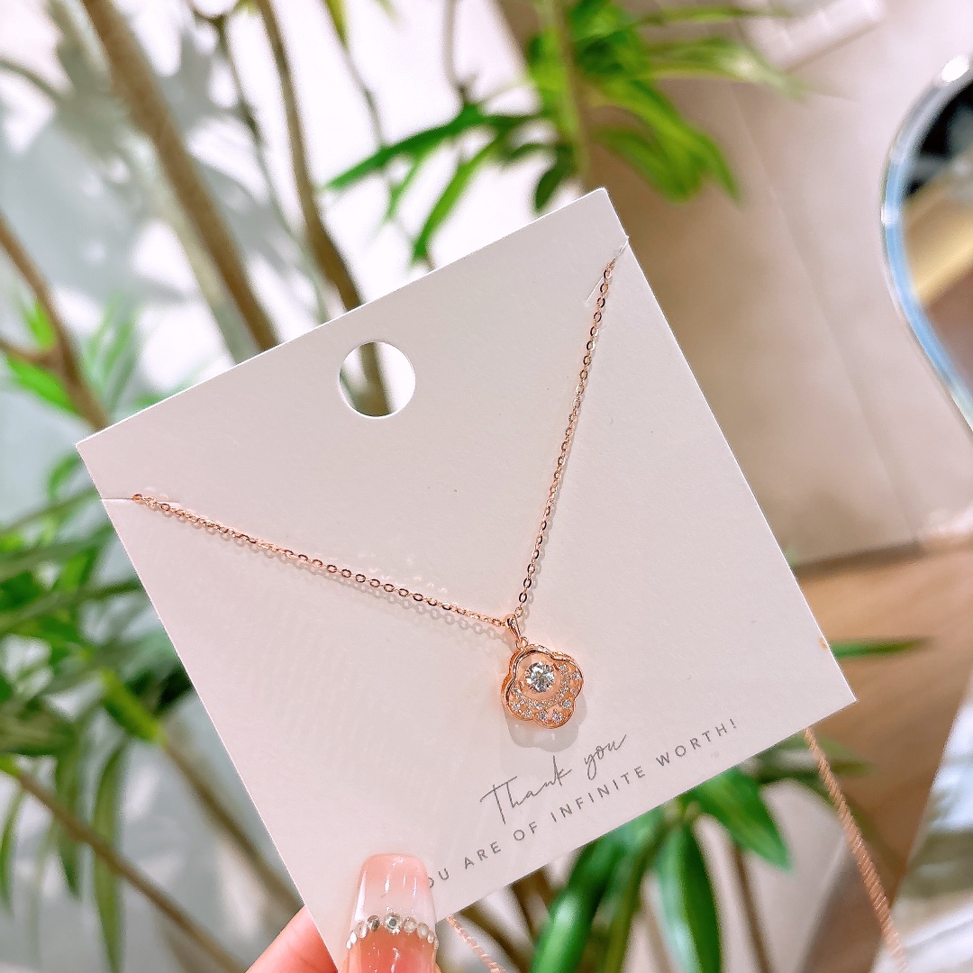 Low Allergy Silver Necklace Light Luxury Mother's Birthday Gold