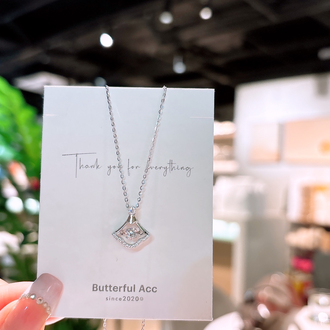 Fine Silver Necklace Girly Christmas Silver