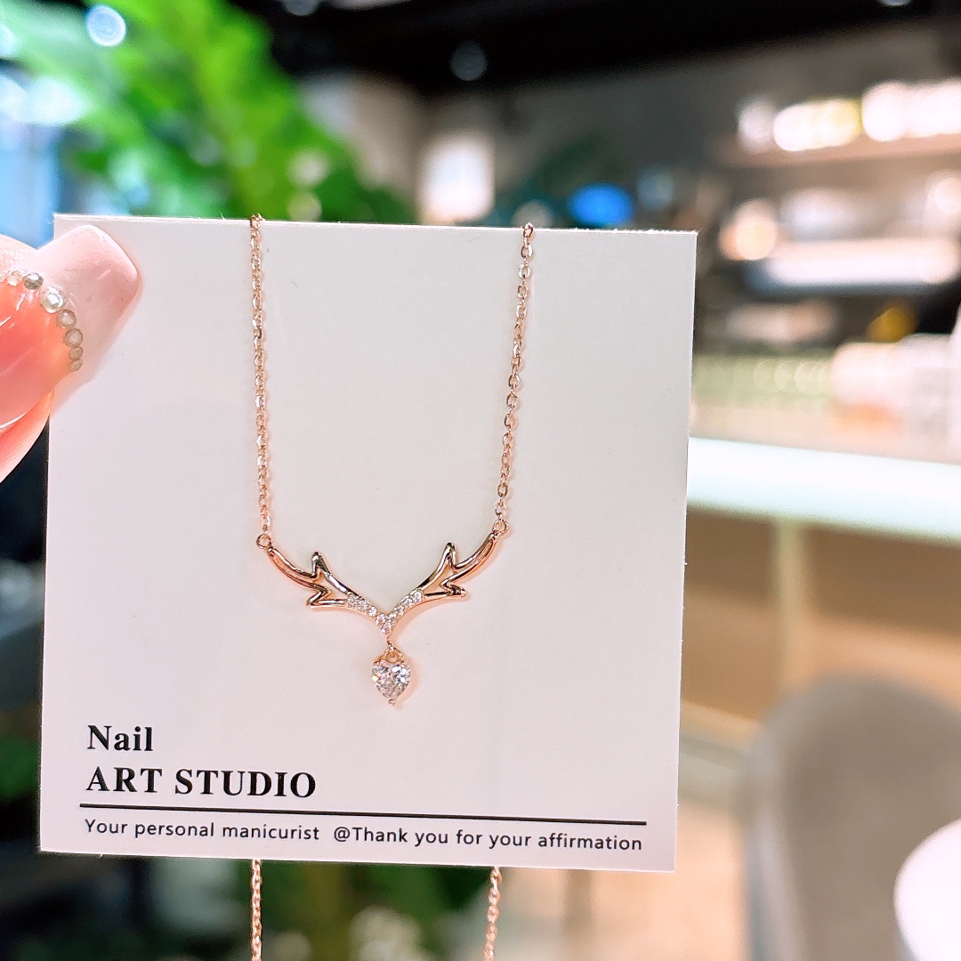 Low Allergy Silver Necklace Unique Proposal Gold