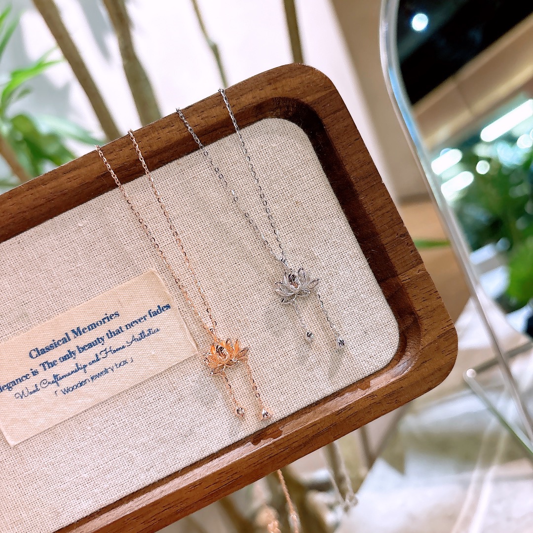 Low Allergy Silver Necklace Lively Proposal Gold