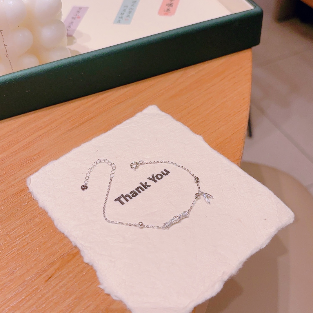 繊細低アレルギー銀ブレスレットゴールド 職場