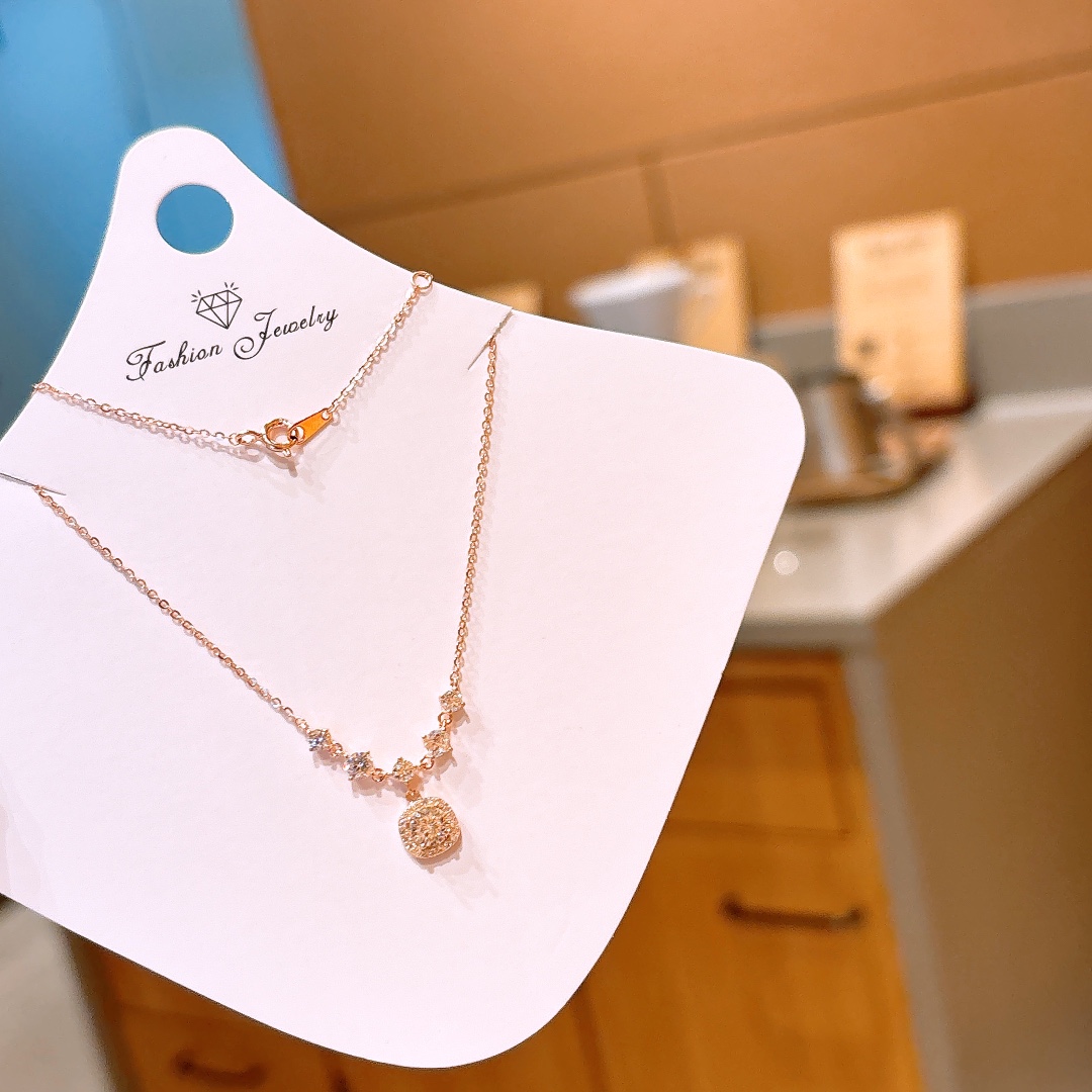 Low Allergy Silver Moissanite Necklace Delicate Spring Festival Gold