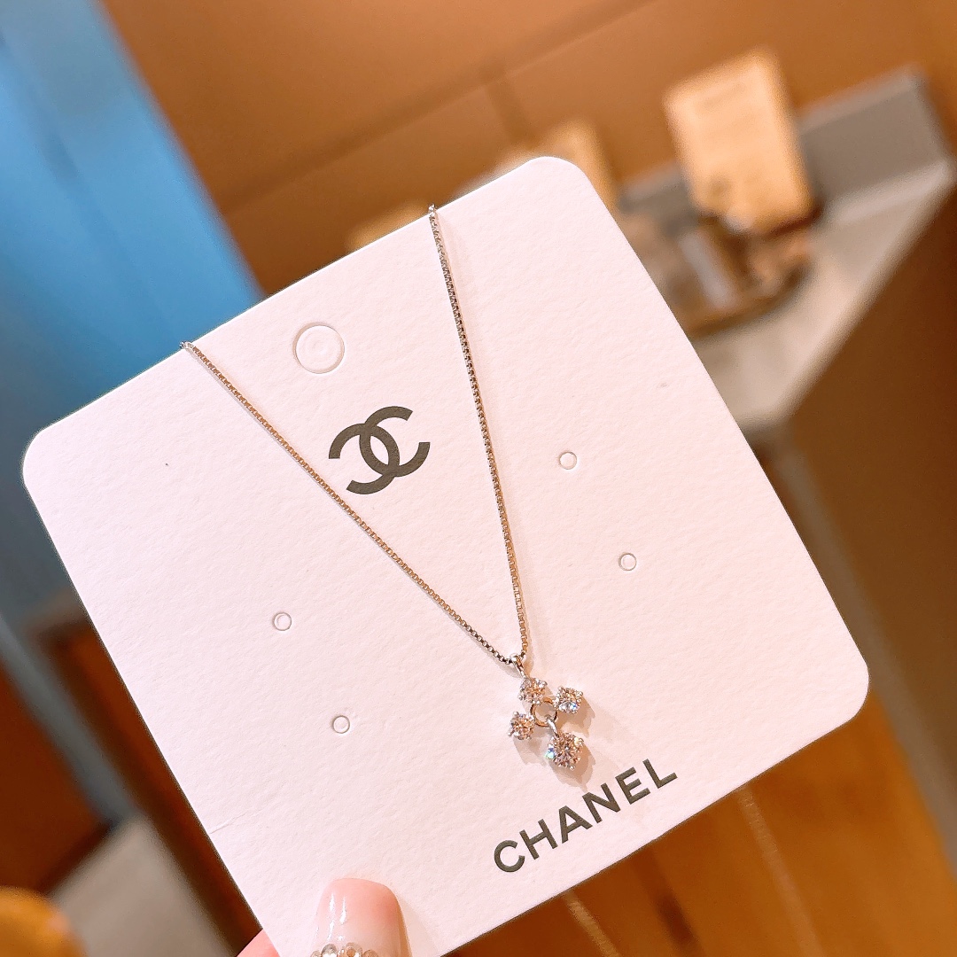 S925 Sterling Silver Moissanite Necklace Ins Style Wedding Favor Gold