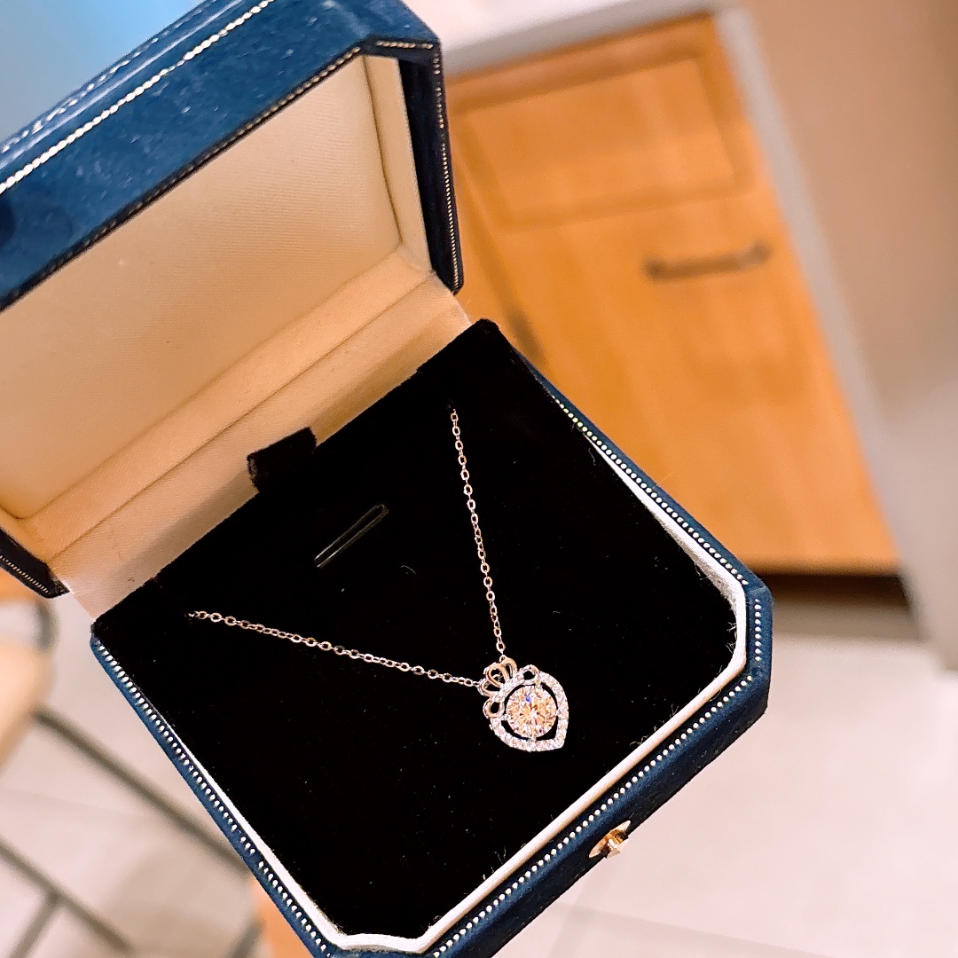 Low Allergy Silver Moissanite Necklace Fresh Proposal Gold