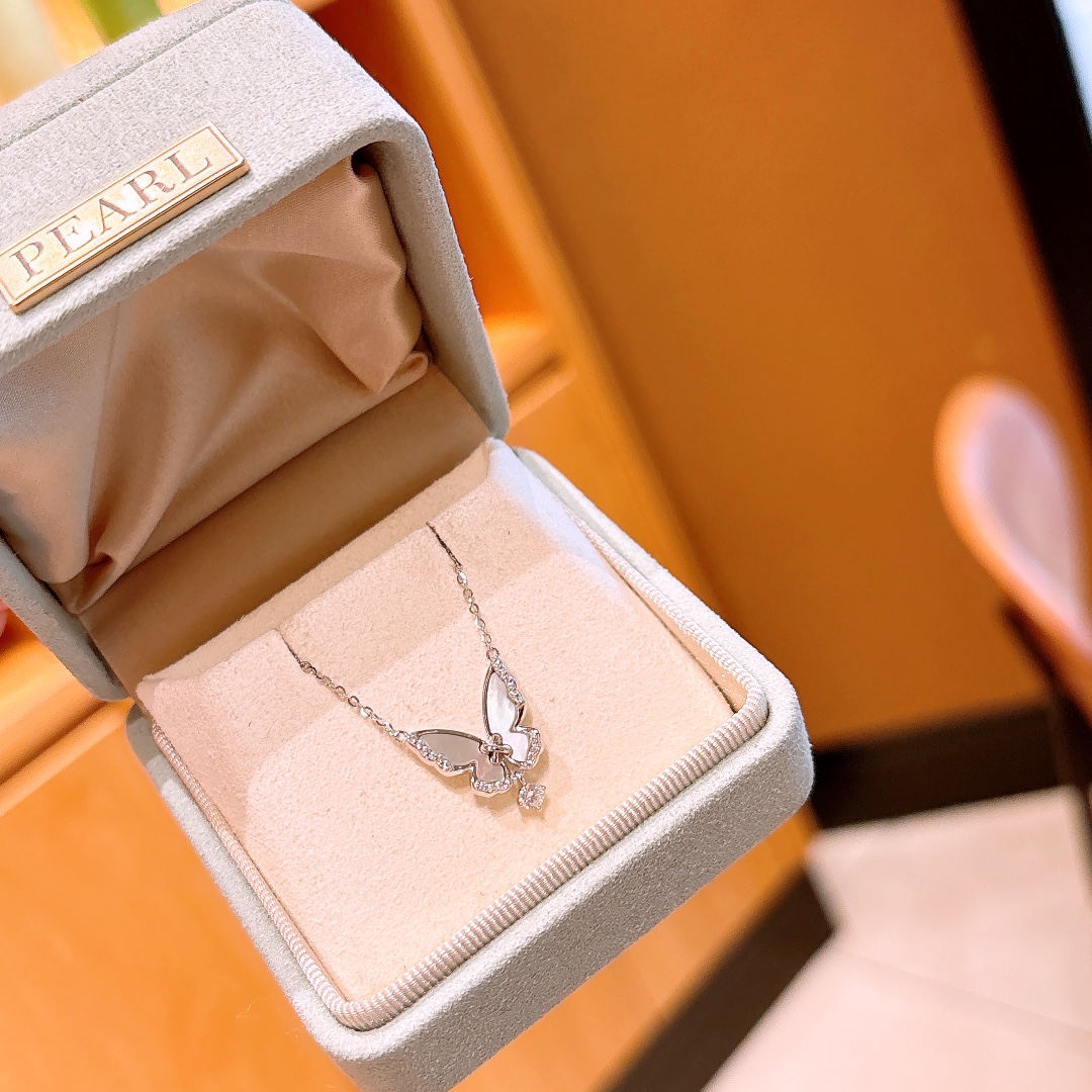 Solid Silver Necklace Ins Style Office Gold