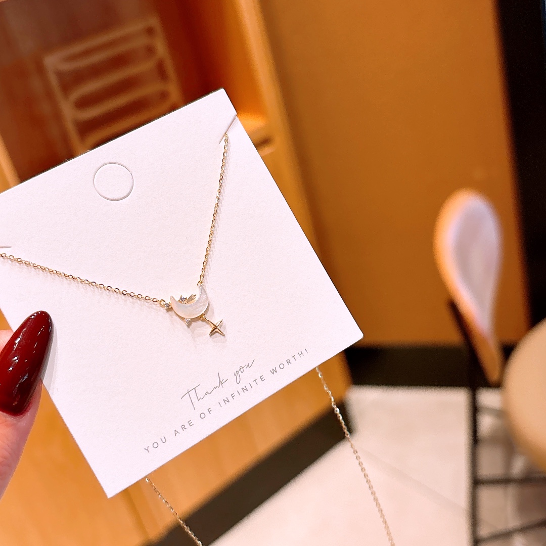 Hypoallergenic Silver Necklace Intellectual Mother's Day Gold