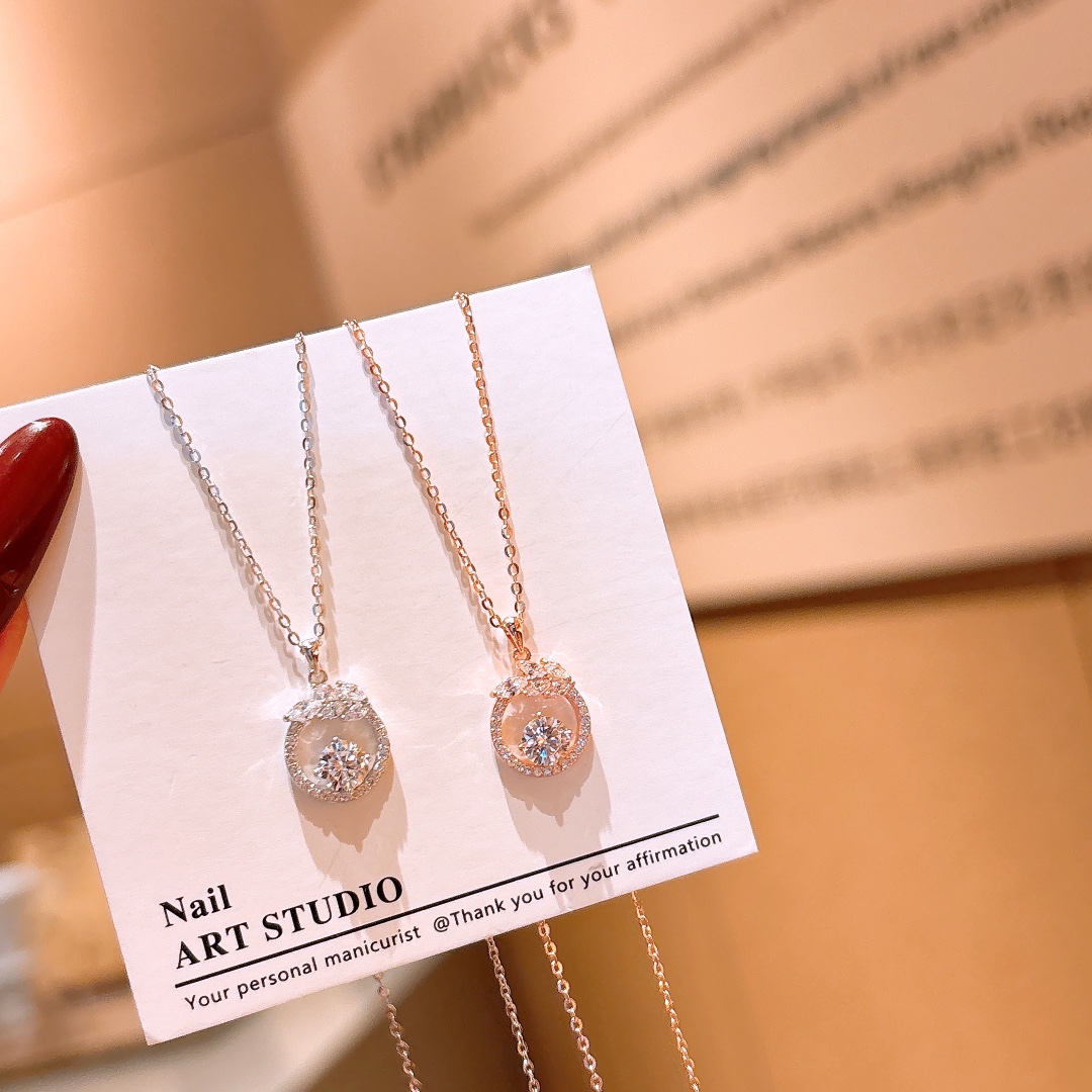 S925 Sterling Silver Necklace Cute Bestie Gift Gold