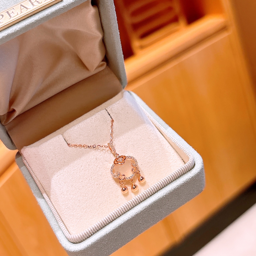 925 Silver Necklace Playful Engagement Gold