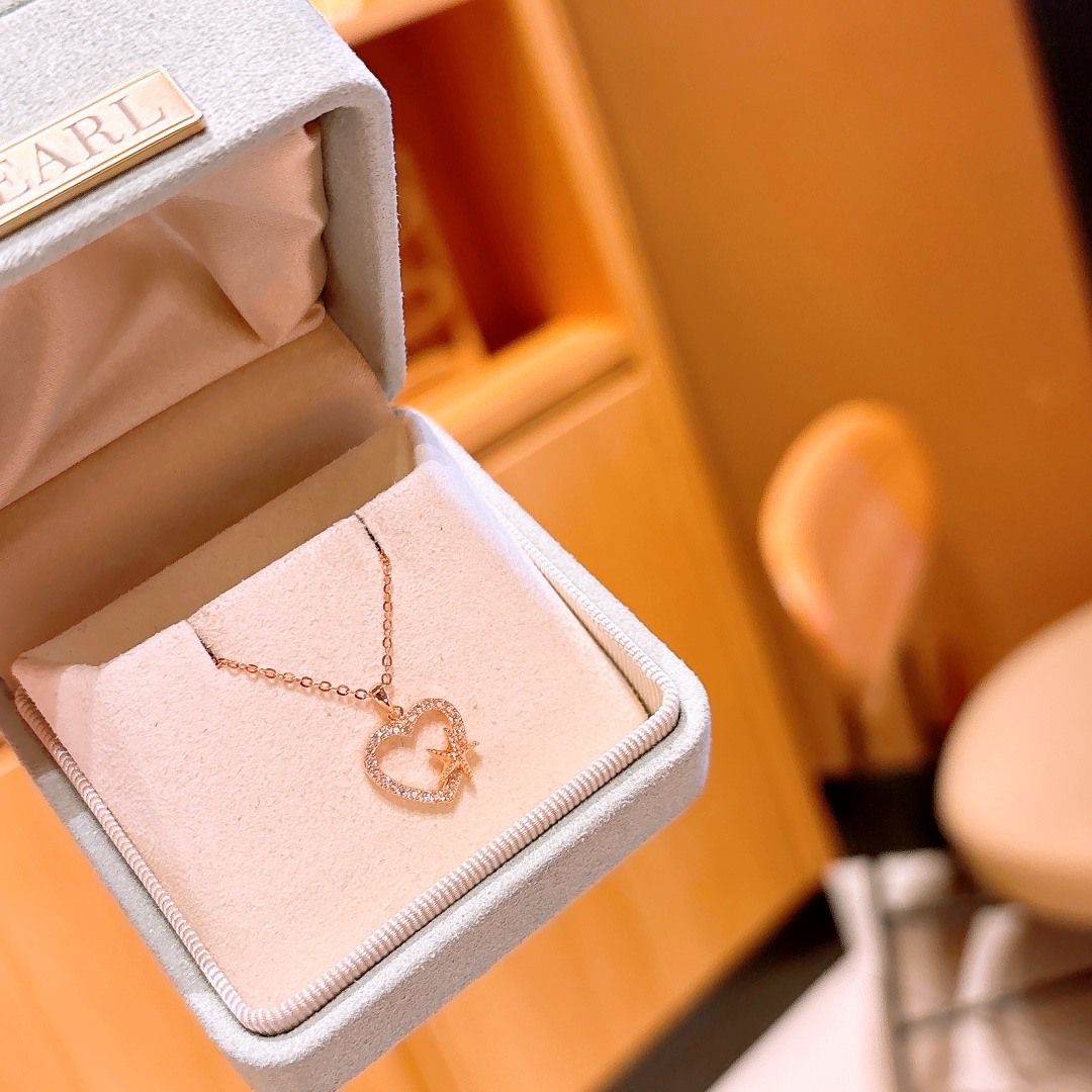 S925 Sterling Silver Necklace Playful Father's Day Gold