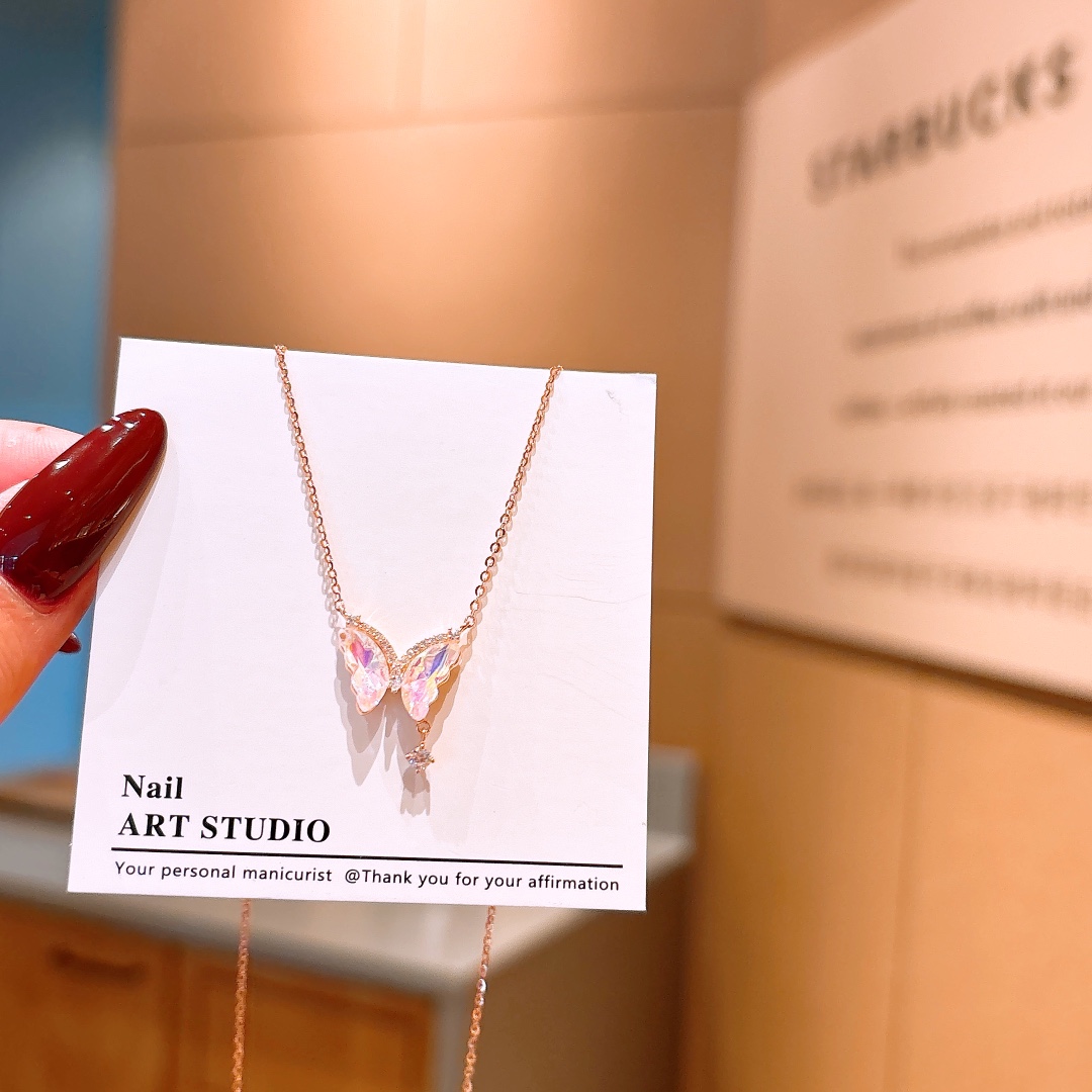 S925 Sterling Silver Necklace Chic Wedding Favor Silver