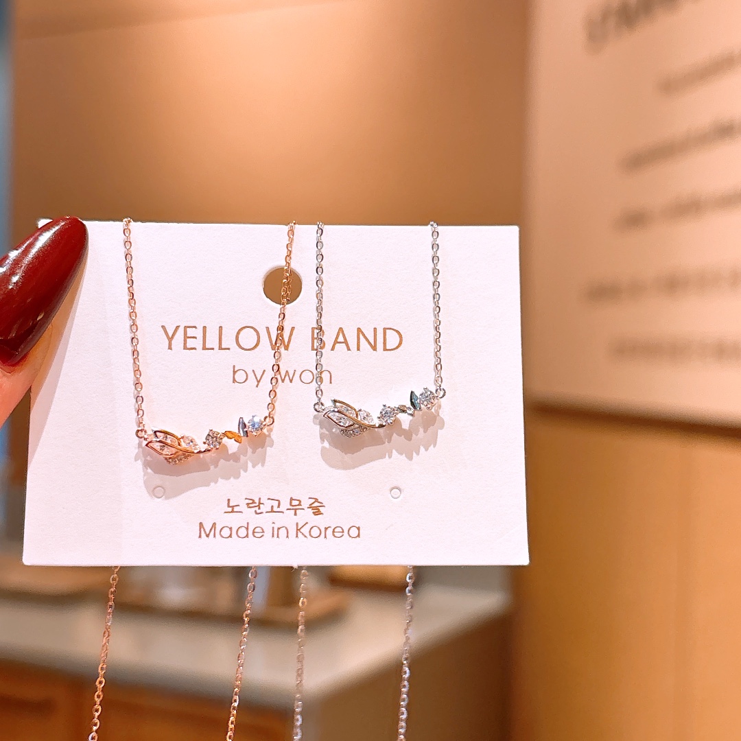 925 Silver Necklace Soft Engagement Gold