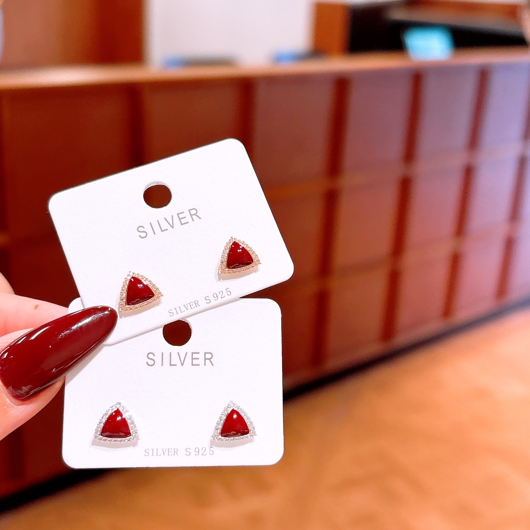 S925 Sterling Silver Earrings Girly Mother's Birthday Gold