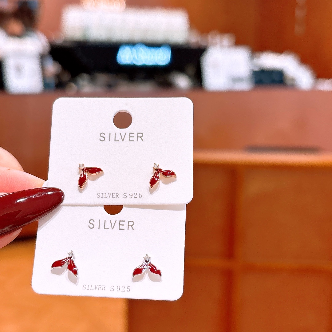 High Polish Silver Earrings Playful Gift for Her Silver