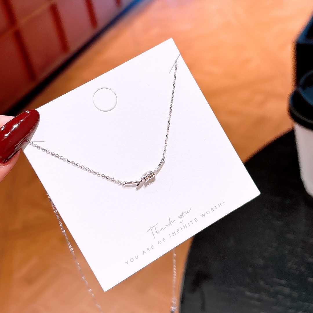 Low Allergy Silver Necklace Delicate Teacher's Day Gold