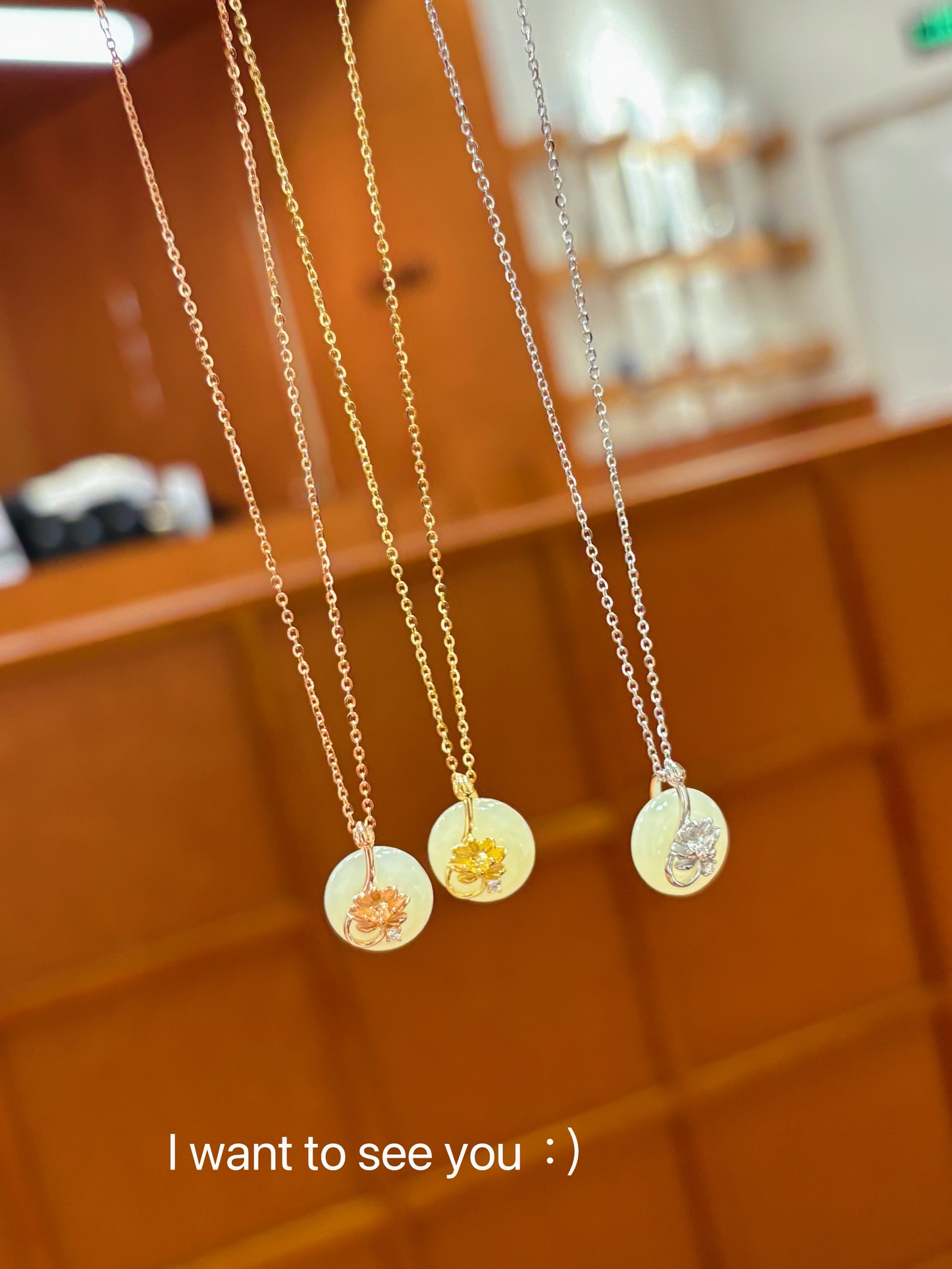 925 Silver Hetian Jade Necklace Fresh Spring Festival Silver