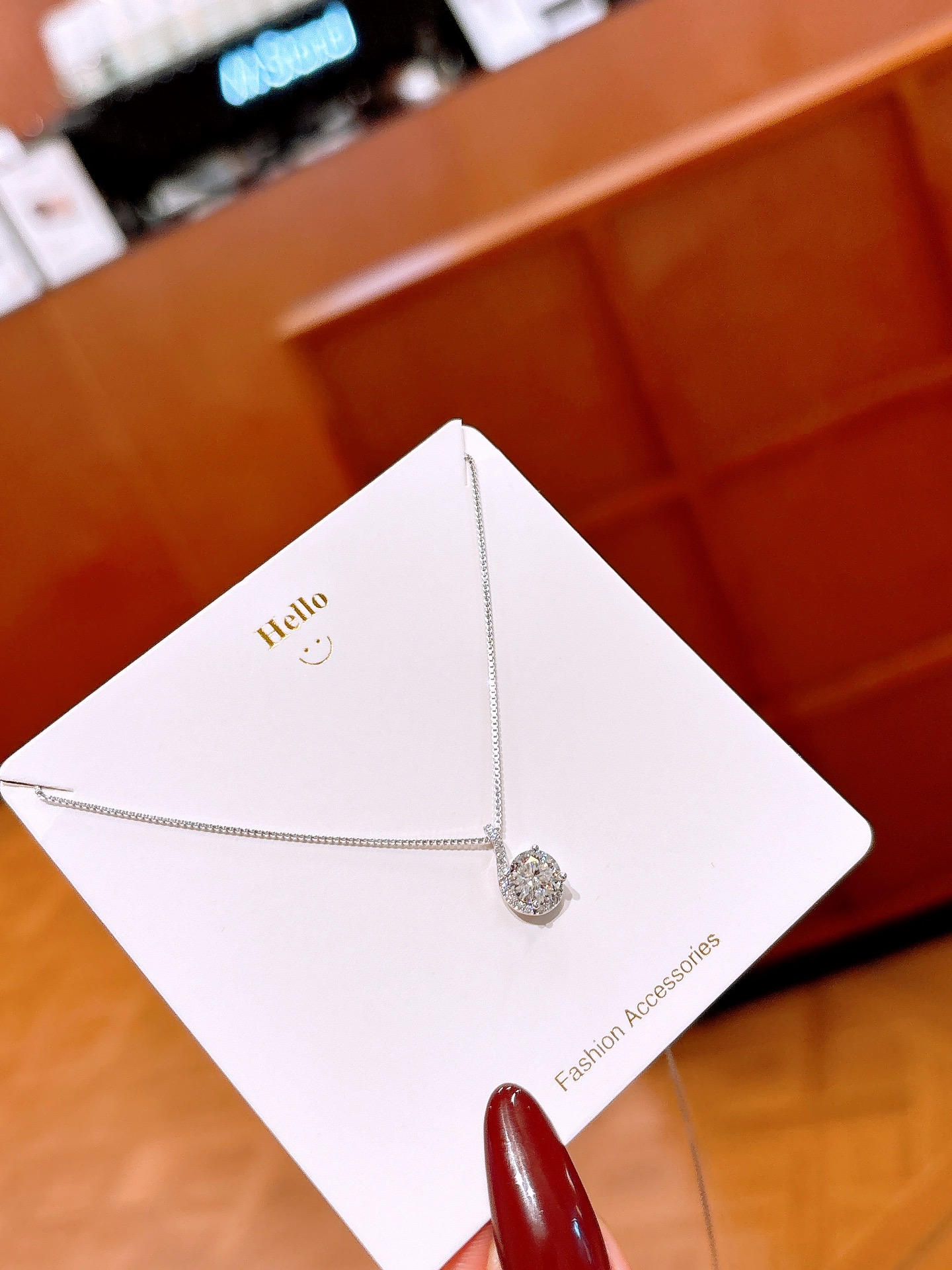 Allergiearmes Silber Moissanit Kette Elegant Hauseinweihung Silber