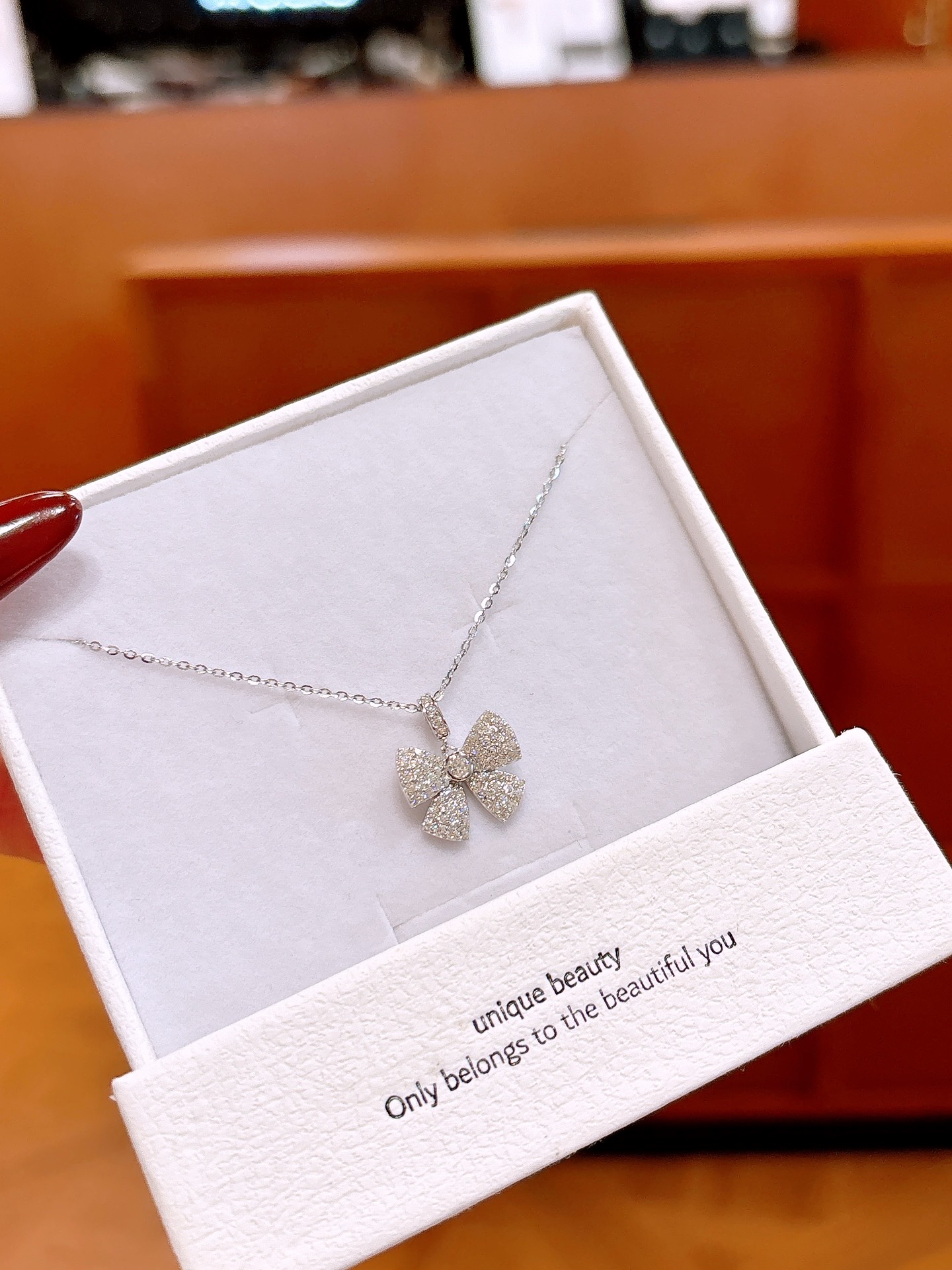 Nickelfreies Silber Moissanit Kette Ätherisch Lehrertag Gold