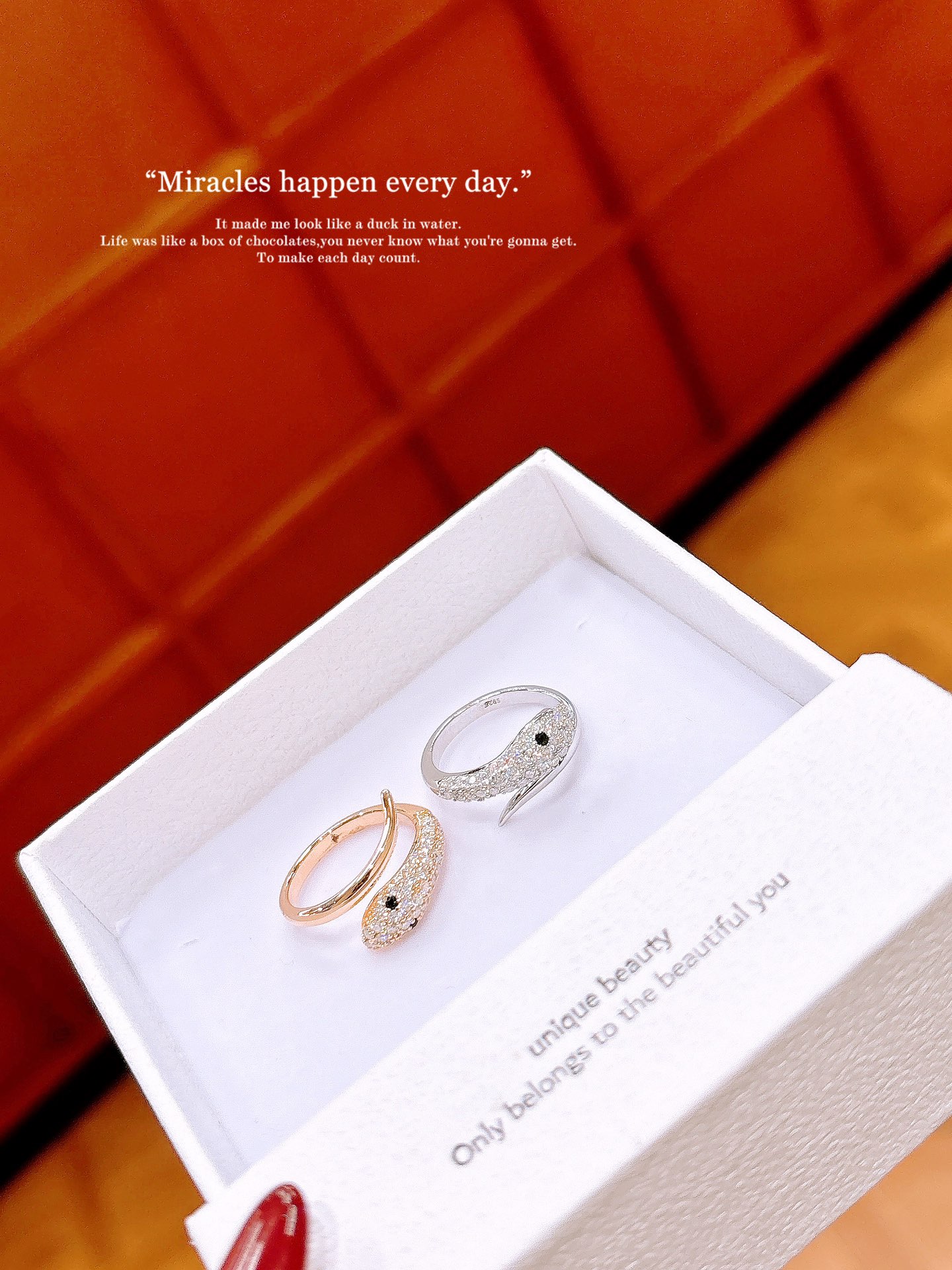 Nickel Free Silver Moissanite Ring Delicate Graduation Gold