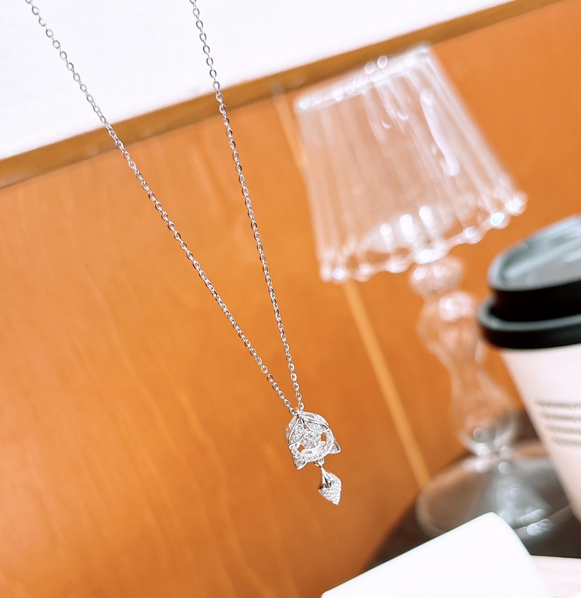 925 Silver Moissanite Necklace Premium Date Night Silver