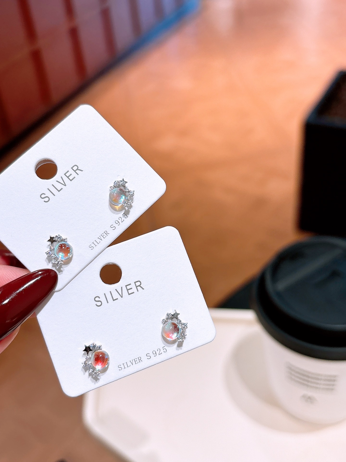 Massivsilber Ohrringe Mode Bankett Silber