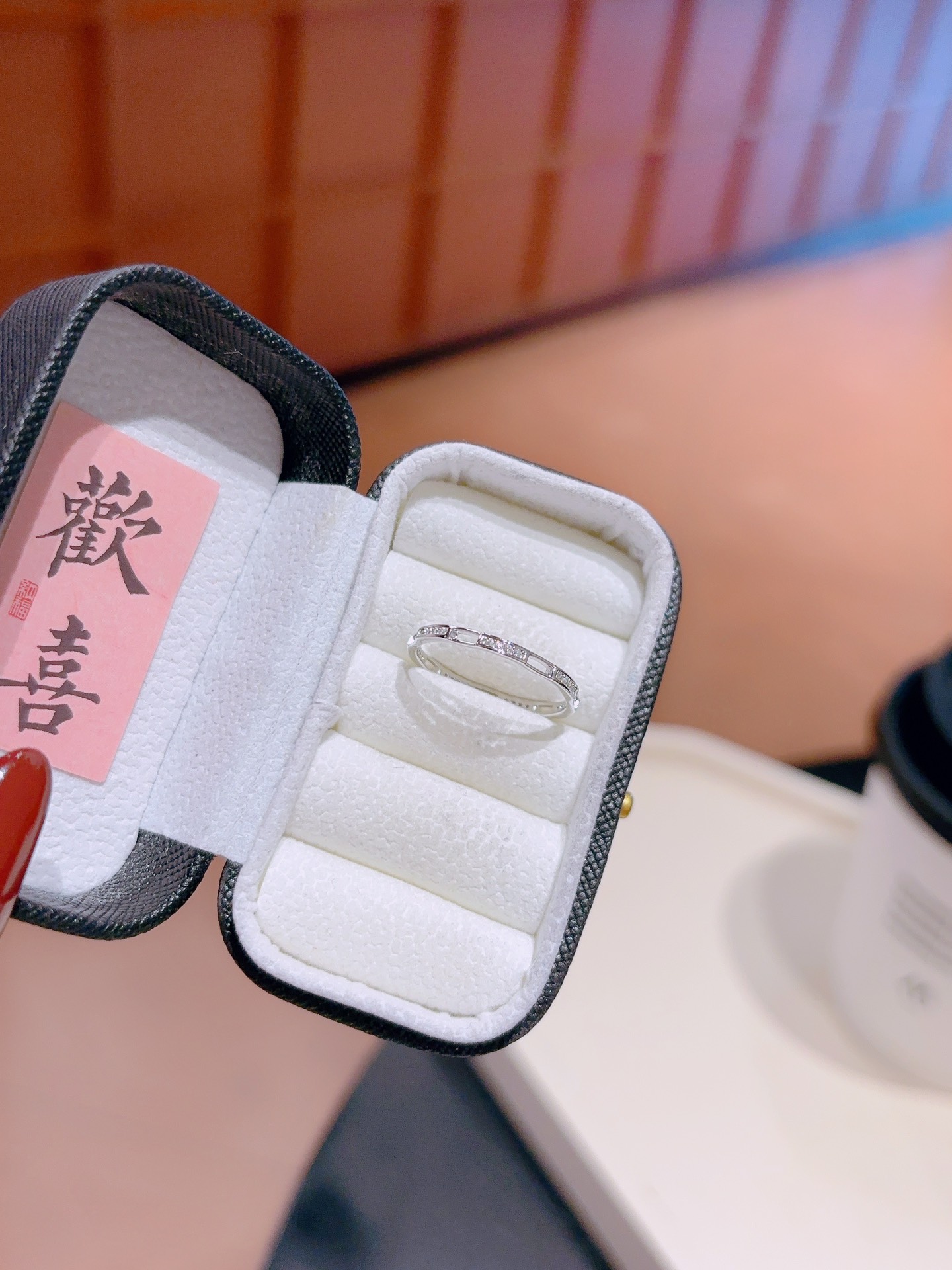 S925 Sterlingsilber Ring Künstlerisch Hauseinweihung Gold