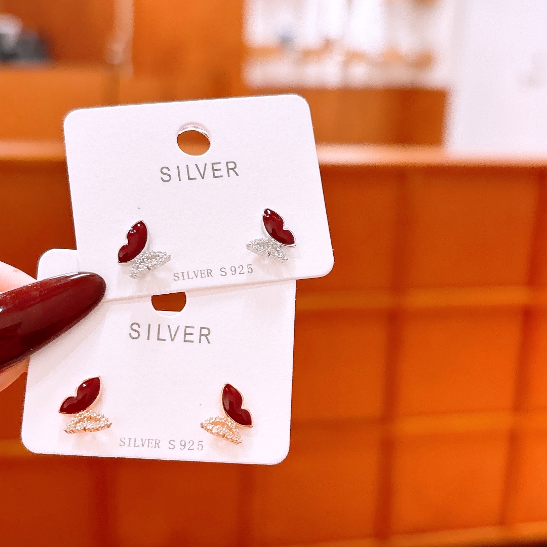 S925 Sterling Silver Earrings Lively Annual Party Gold