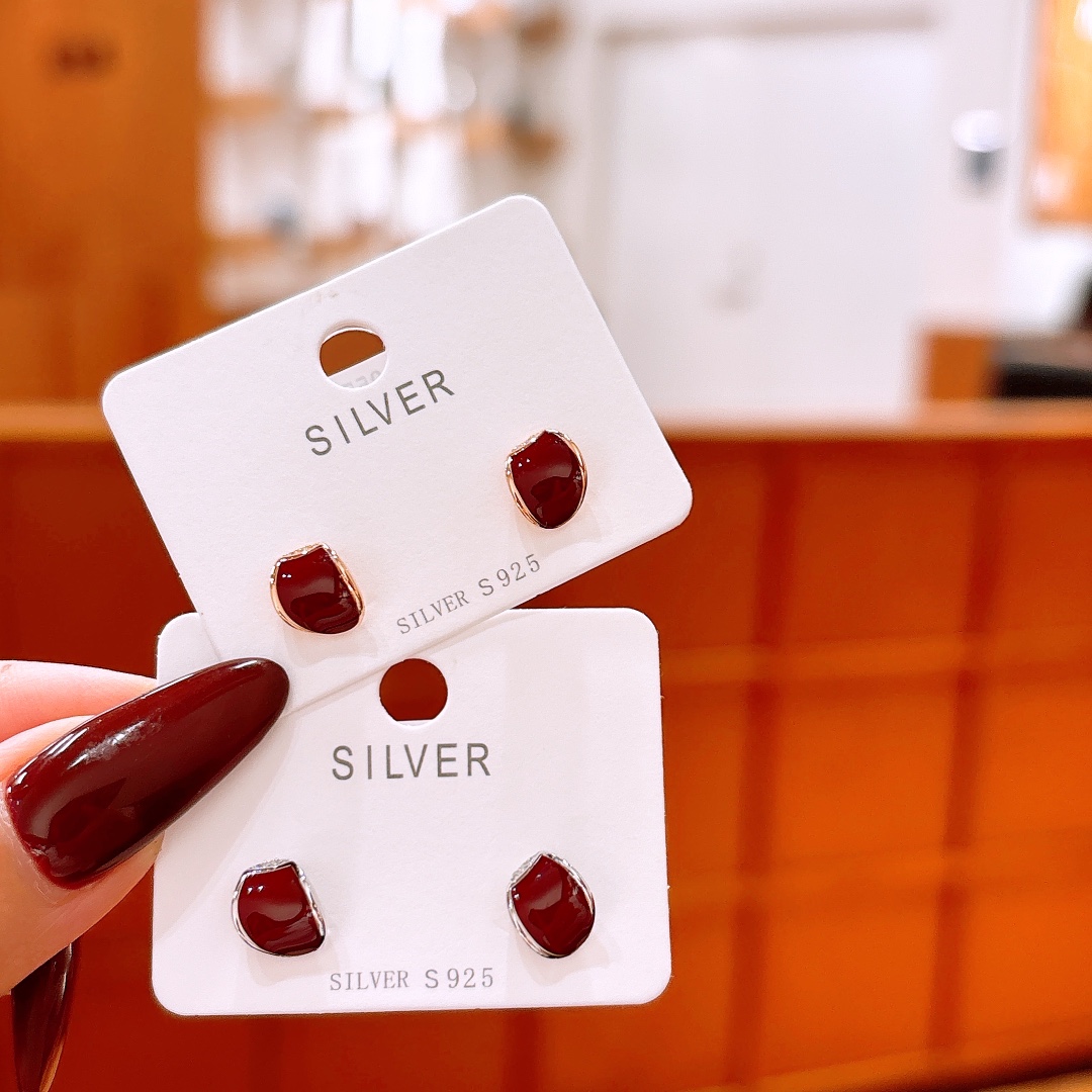 925 Silver Earrings Sweet Graduation Gold