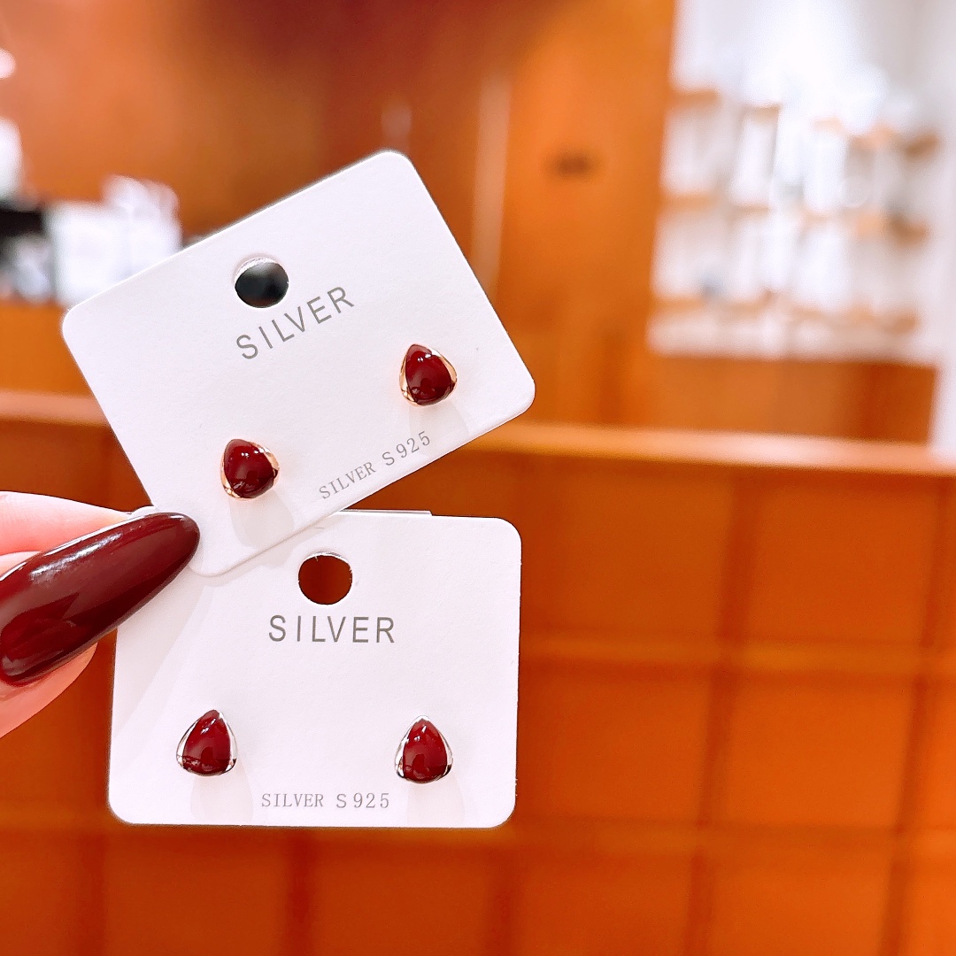 High Polish Silver Earrings Sweet Office Silver