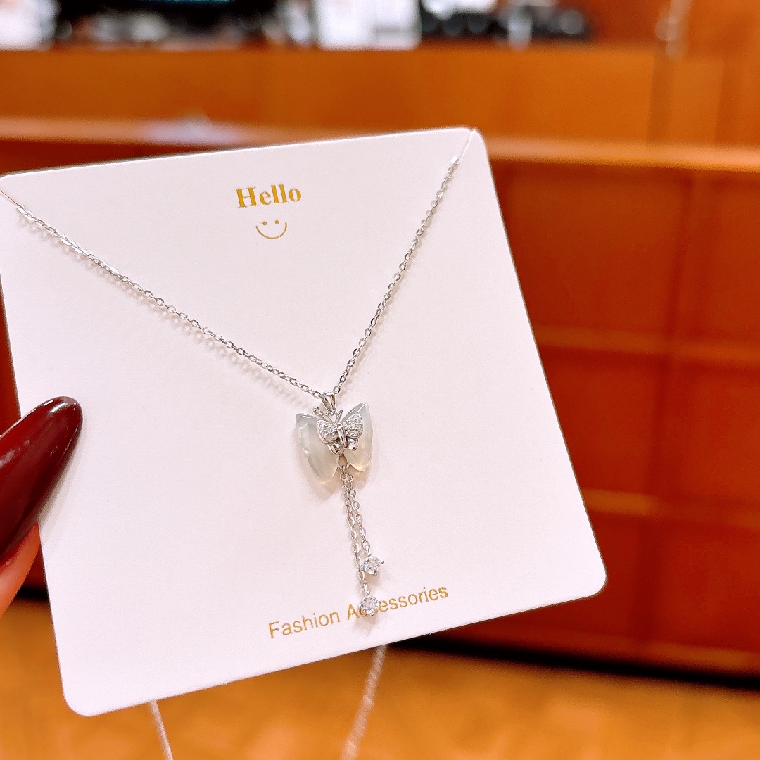 925 Silver Necklace Cute Valentine's Day Gold