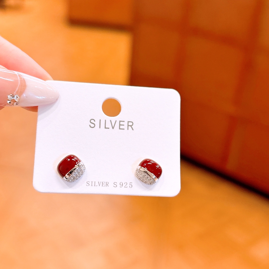 Low Allergy Silver Earrings Intellectual Graduation Silver