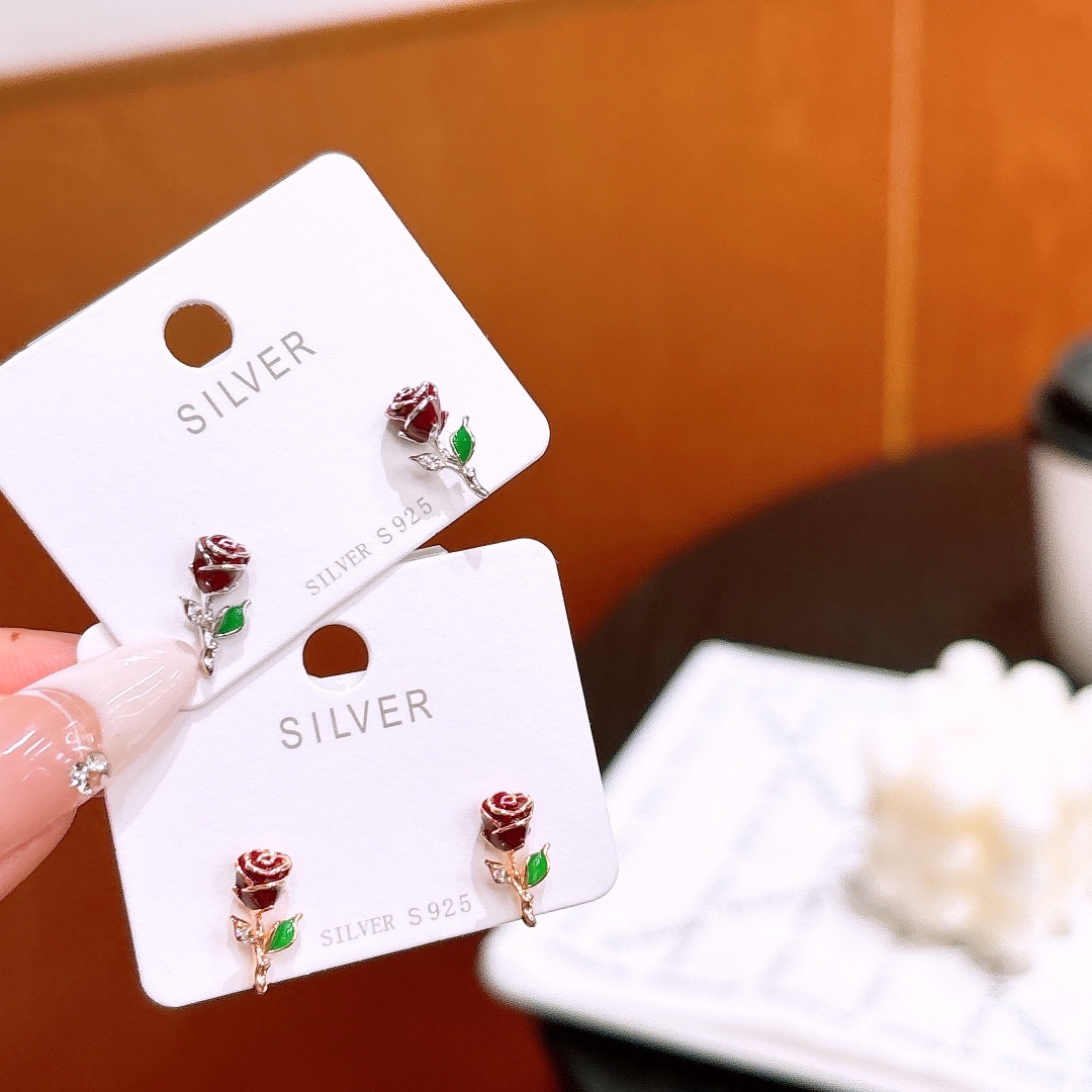 925 Silver Earrings Romantic Birthday Silver