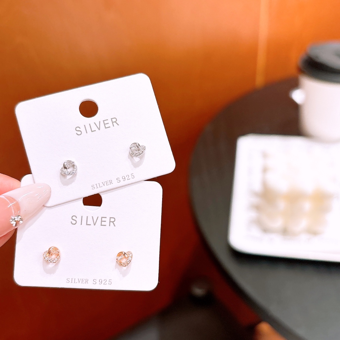 High Polish Silver Earrings Girly Wedding Gold