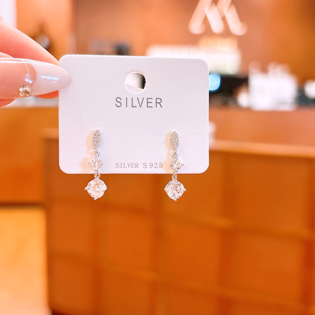 Hypoallergenic Silver Earrings Lively Graduation Silver